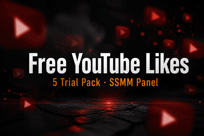 Sampul paket Likes YouTube Gratis — uji 5 likes di SSMM Panel